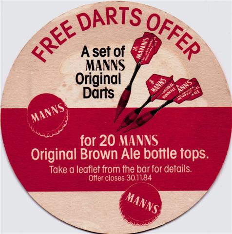 northampton em-gb manns rund 1b (255-free darts 1984-schwarzrot) 